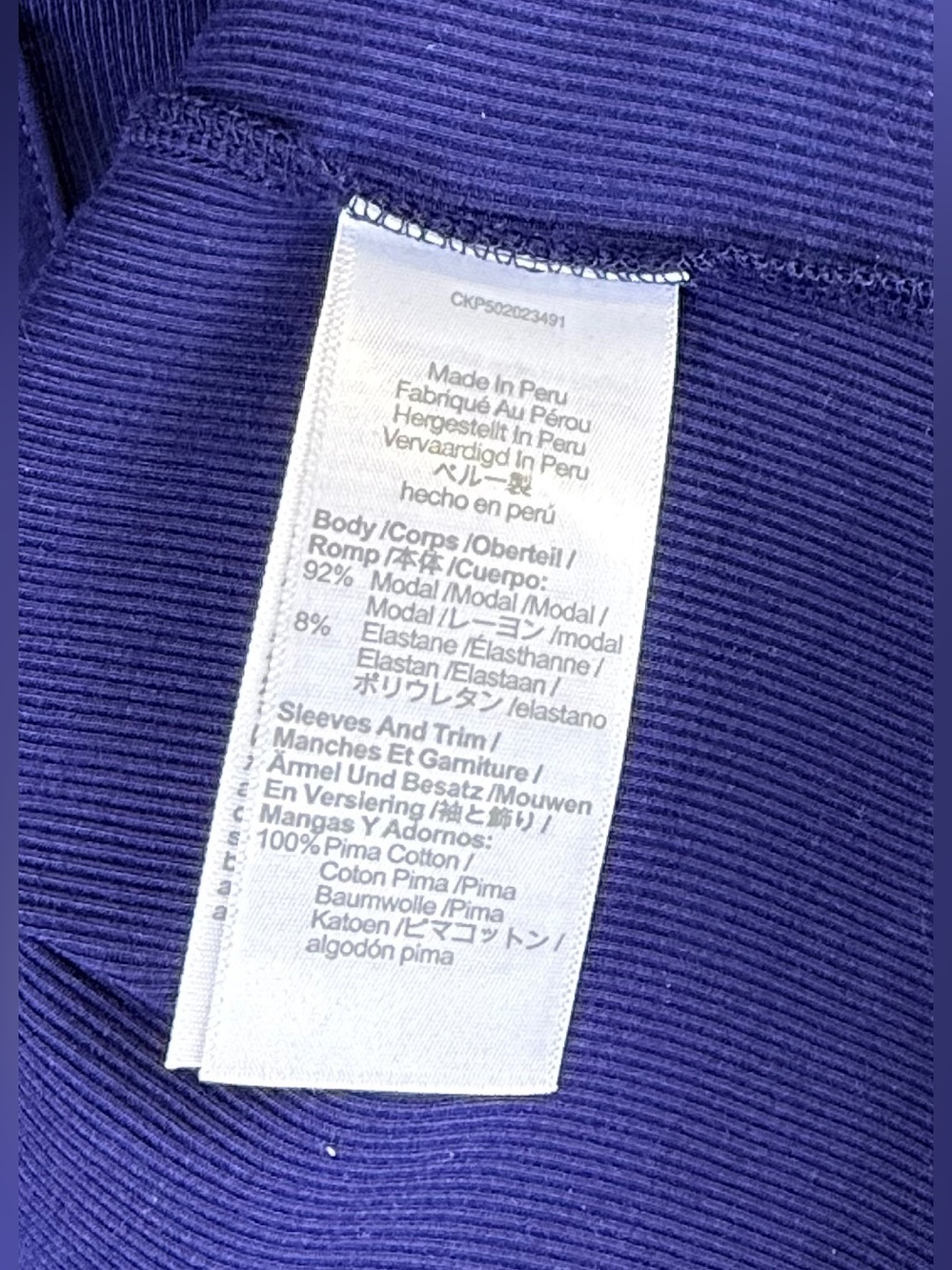 Madewell Puff Sleeve Henley Knit Top Blue Modal Blend Size XL NWT - Picture 9 of 12